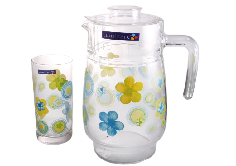 Купить Комплект Luminarc BUBLES FLOWERS ANIS для напитков / 7 пр (D3181)