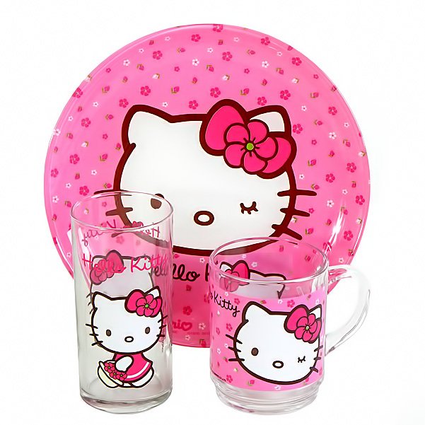 Купити Набор детский  Luminarc HELLO KITTY sweet pink /X3 пр. (H5483)