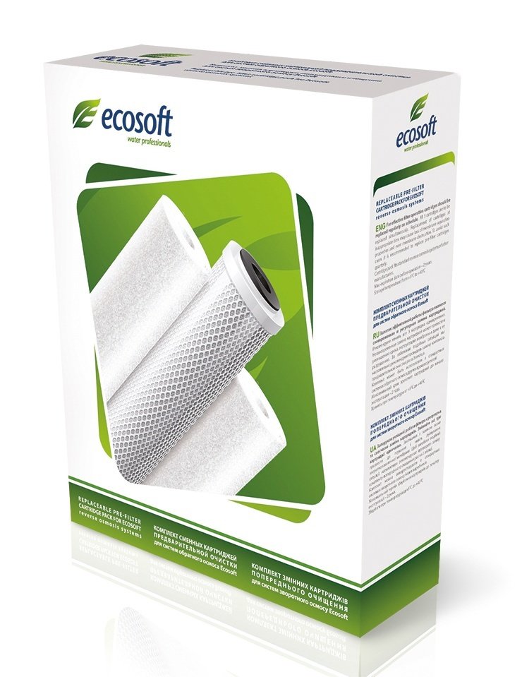 Купити Комплект картриджей предварительной очистки для систем обратного осмоса Ecosoft (KUDH3ROEco)