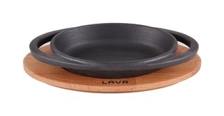Купить Сковорода Lava чугунная овальная 15х2,5х10 см на деревянной подставке (LV ECO O TV 1510 K4)