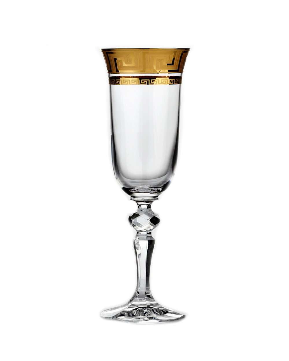 Купити Набор бокалов Bohemia Christine для шампанского (Kostka золото) 6 шт 150 мл (04-03-150-6-003)