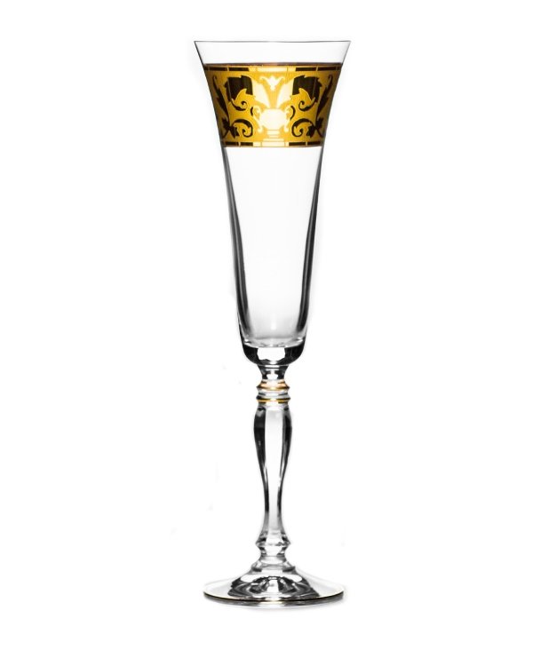 Купити Набор бокалов Victoria для шампанского Rene золото 2 шт 180 мл (02-03-180-2-013)