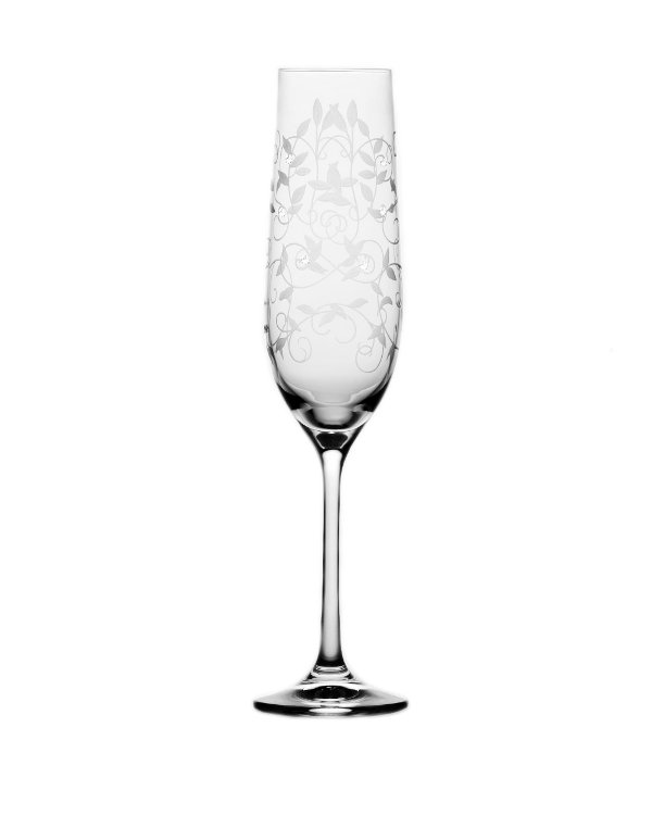 Купити Набор бокалов Viola для шампанского (Lido Swarovski) 6 шт Bohemia (06-03-190-6-017)