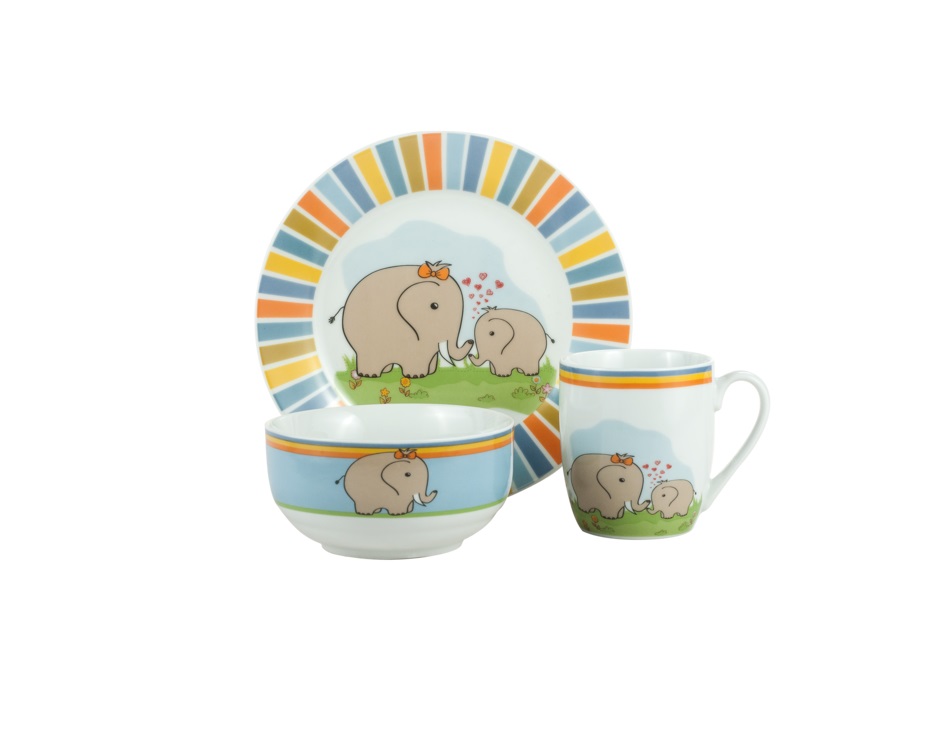 Купити Набор детской посуды Limited Edition 3 предмета ELEPHANTS 1 (HYT17174)