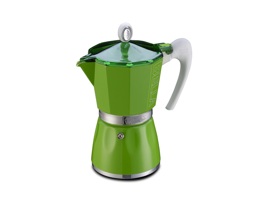 Купити Гейзерная кофеварка GAT BELLA зеленая на 3 чашки (103803 зелена) 