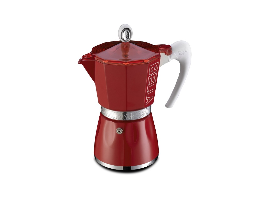 Купити Гейзерная кофеварка GAT BELLA красная на 3 чашки (103803 червона) 