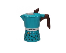 Купить Гейзерная кофеварка GAT COFFEE SHOW бирюзовая на 6 чашек (104606 бірюза) 