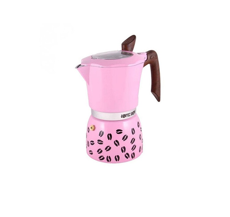 Купити Гейзерная кофеварка GAT COFFEE SHOW розовая на 6 чашек (104606 рожева) 