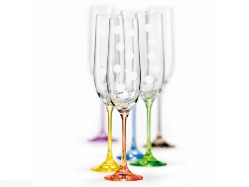 Купити Бокалы Bohemia Viola Rainbow 190 мл для шампанского 6 шт (40729/190S/K0150) 
