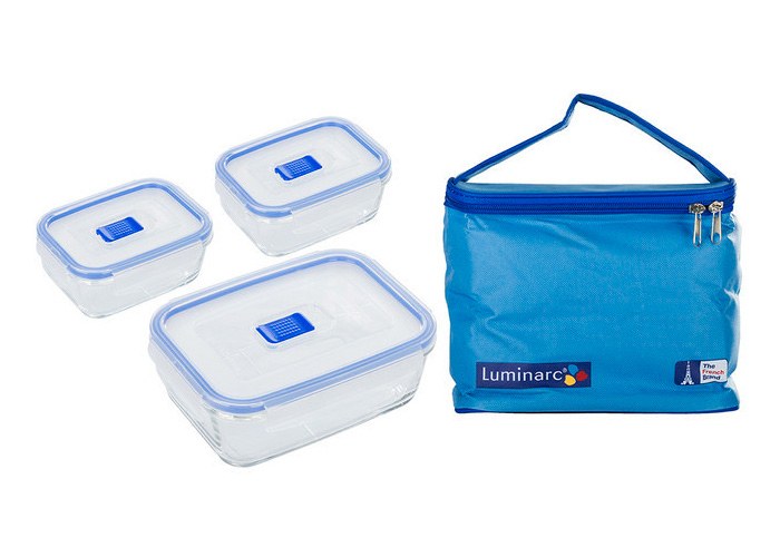 Купити Набор Luminarc KEEP'N BOX контейнеров (380+380+820 мл) + сумка-холодильник (N6037)
