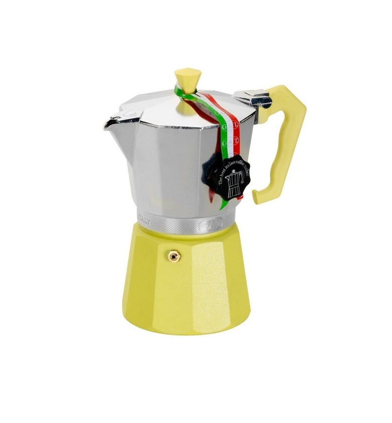 Купити Гейзерная кофеварка GAT LEDYORO COLOR желтая на 3 чашки (103003 жовта)