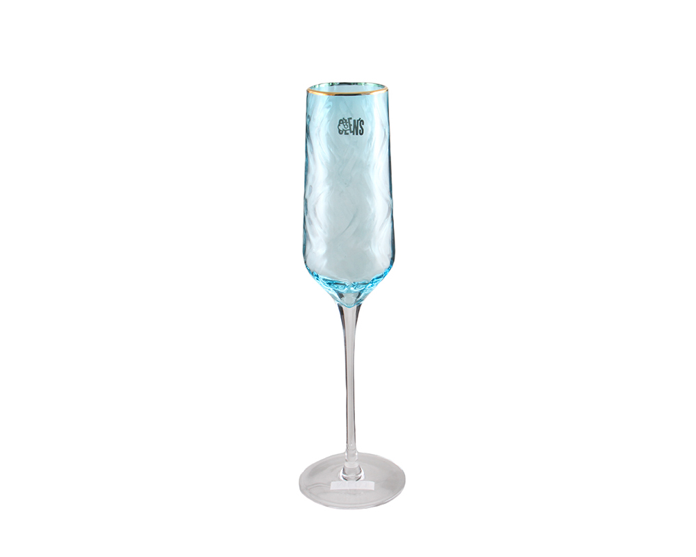 Купити Бокал OLENS для шампанского Голубая волна 275 мл (ML01)