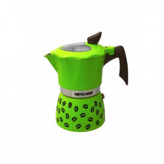 Купити Гейзерная кофеварка GAT зеленая на 2 чашки COFFEE SHOW (104602 зелена)