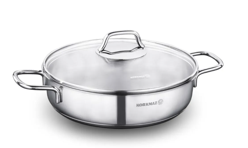Купити Кастрюля Korkmaz с крышкой PERLA 24*6,5 см 3,0 л (A1658)